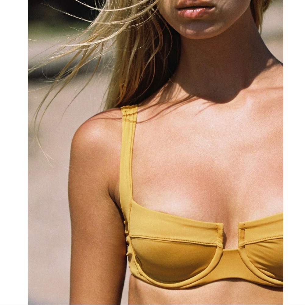 L’Space Bronze Camellia Bikini Top